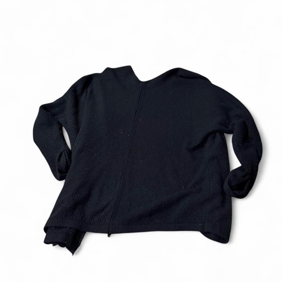 Beceel Black Open Front Knit Cardigan Women's S/M Soft Cozy Minimalist - Picture 4 of 5